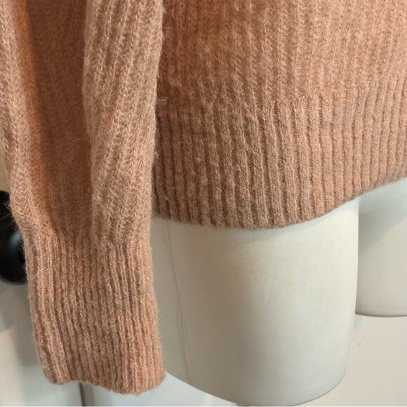 Everlane Alpaca Wool Crew Ribbed Oversized Sweater Dusty Pink XS - Picture 4 of 8